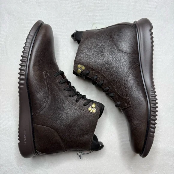 Cole Haan 2.ZeroGrand C26227 Brown Pebbled Leather Chukka Boots Men’s Size 9.5M Men main image 4
